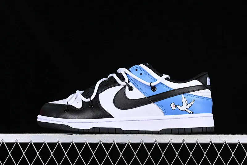 All Categories Nk SB Dunk Series Nk SB Dunk Low Low-top Sneakers Nk Dunk Low Peace Dove Customized version of deconstructed strap casual sneakers DD1391-100